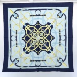 Brand Street HERMES Carre 90 Eperon D'or Scarf Silk Navy Auth Ki3752 -Best Jewelry Store ki3752 16