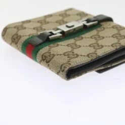 Brand Street GUCCI GG Canvas Jackie Web Sherry Line Wallet Beige Red Green 05474 Auth Ki3788 -Best Jewelry Store ki3788 11