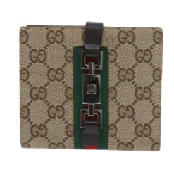 Brand Street GUCCI GG Canvas Jackie Web Sherry Line Wallet Beige Red Green 05474 Auth Ki3788 -Best Jewelry Store ki3788 2