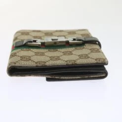 Brand Street GUCCI GG Canvas Jackie Web Sherry Line Wallet Beige Red Green 05474 Auth Ki3788 -Best Jewelry Store ki3788 7