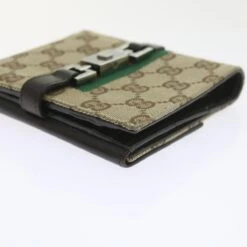 Brand Street GUCCI GG Canvas Jackie Web Sherry Line Wallet Beige Red Green 05474 Auth Ki3788 -Best Jewelry Store ki3788 9