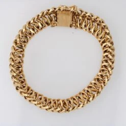 Sarl Baume French 1960s 18 Karat Yellow Gold Flexible Retro Bracelet -Best Jewelry Store lot16 17 master
