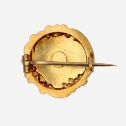 Sarl Baume French 20th Century Fine Pearl 18 Karat Yellow Gold Collar Brooch -Best Jewelry Store lot20 10 master