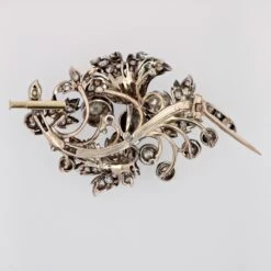 Sarl Baume 19th Century 3, 90 Carats Diamonds Bouquet Silver 18 Karat Yellow Gold Brooch -Best Jewelry Store lot 17 11 master 2eb9df6d cf28 4a2d 9409 b06ce18bc691