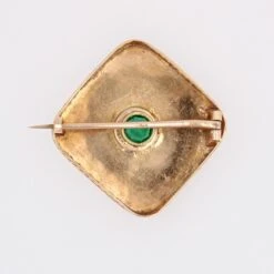 Sarl Baume French 19th Century Emerald 18 Karat Rose Gold Brooch -Best Jewelry Store lot 24 08 master 0888a117 3edf 439e b331 efda11fe3099