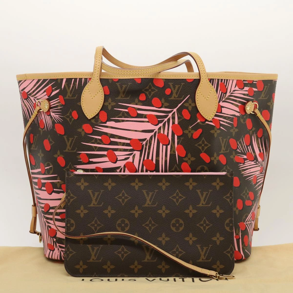Brand Street LOUIS VUITTON Monogram Jungle Dot Neverfull MM Tote Bag M41979 LV Auth 67490S 14 Brand Street LOUIS VUITTON Monogram Jungle Dot Neverfull MM Tote Bag M41979 LV Auth 67490S - Image 12