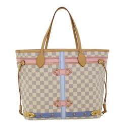 Brand Street LOUIS VUITTON Damier Azur Summer Trunk Neverfull MM Hand Bag N41065 Auth 67494S -Best Jewelry Store lt633A 3