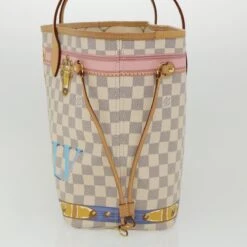 Brand Street LOUIS VUITTON Damier Azur Summer Trunk Neverfull MM Hand Bag N41065 Auth 67494S -Best Jewelry Store lt633A 4