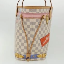 Brand Street LOUIS VUITTON Damier Azur Summer Trunk Neverfull MM Hand Bag N41065 Auth 67494S -Best Jewelry Store lt633A 5