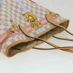 Brand Street LOUIS VUITTON Damier Azur Summer Trunk Neverfull MM Hand Bag N41065 Auth 67494S -Best Jewelry Store lt633A 6