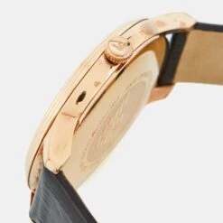 The Luxury Closet EMPORIO ARMANI Brown Gold PVD Coated Stainless Steel Embossed Leather Classic AR1613 Men's Wristwatch 41 Mm -Best Jewelry Store luxury men emporio armani used watches p1004904 007