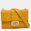 The Luxury Closet FENDI Yellow Selleria Leather Flat Baguette Messenger Bag 2 The Luxury Closet FENDI Yellow Selleria Leather Flat Baguette Messenger Bag -Best Jewelry Store luxury men fendi new bags p994189 006