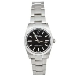 The Luxury Closet Rolex Black Stainless Steel Oyster Perpetual 124200 Women's Wristwatch 34 Mm