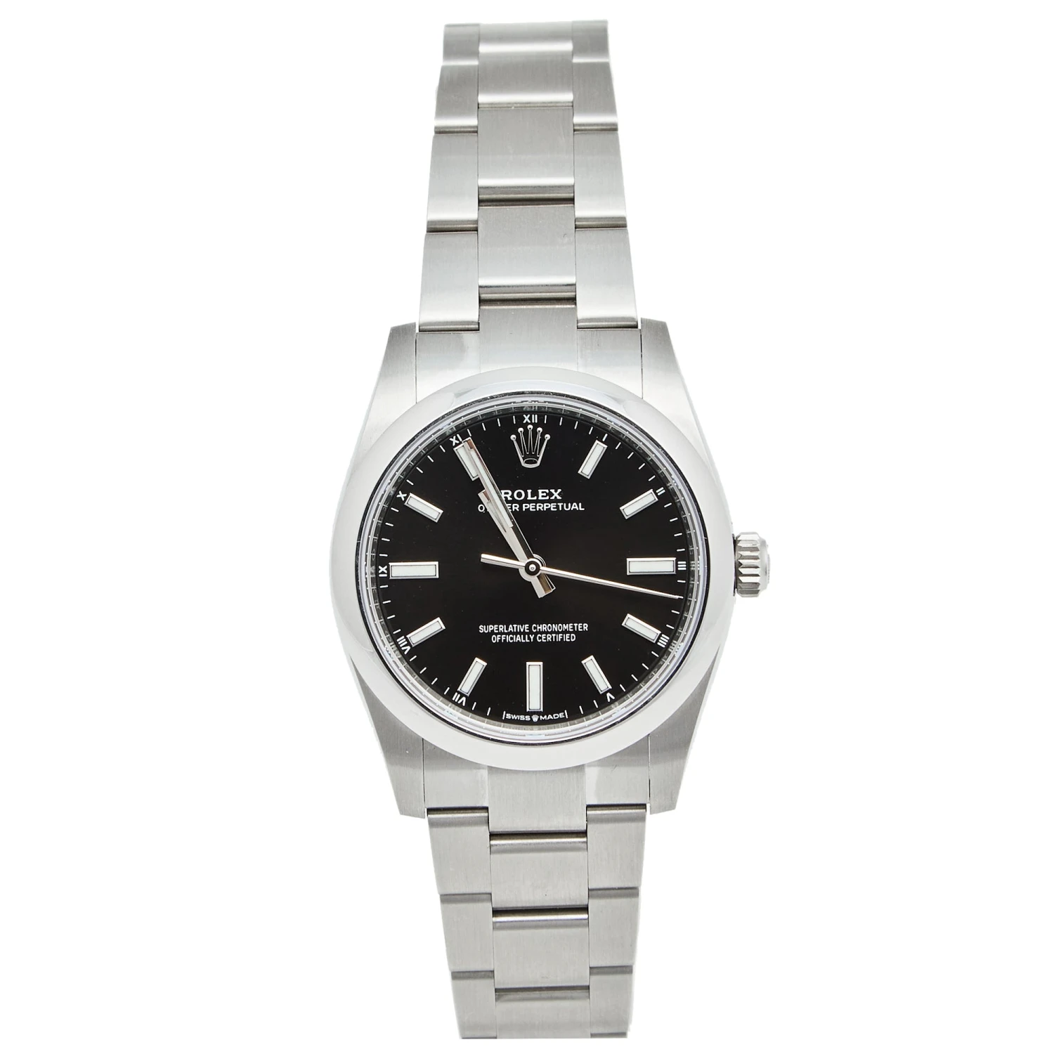 The Luxury Closet Rolex Black Stainless Steel Oyster Perpetual 124200 Women's Wristwatch 34 Mm 3 The Luxury Closet Rolex Black Stainless Steel Oyster Perpetual 124200 Women's Wristwatch 34 Mm