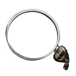 The Luxury Closet Alexander McQueen Antique Silver Tone Heart Locket Charm Layered Bangle Bracelet -Best Jewelry Store luxury women alexander mcqueen used accessories p467851 005