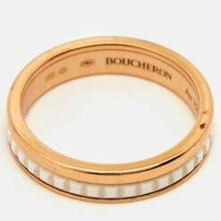 The Luxury Closet BOUCHERON Quatre White Edition Ceramic 18k Rose Gold Ring Size 50 15 The Luxury Closet BOUCHERON Quatre White Edition Ceramic 18k Rose Gold Ring Size 50 -Best Jewelry Store luxury women boucheron used fine jewelry p1005238 003
