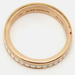 The Luxury Closet BOUCHERON Quatre White Edition Ceramic 18k Rose Gold Ring Size 50 14 The Luxury Closet BOUCHERON Quatre White Edition Ceramic 18k Rose Gold Ring Size 50 -Best Jewelry Store luxury women boucheron used fine jewelry p1005238 004