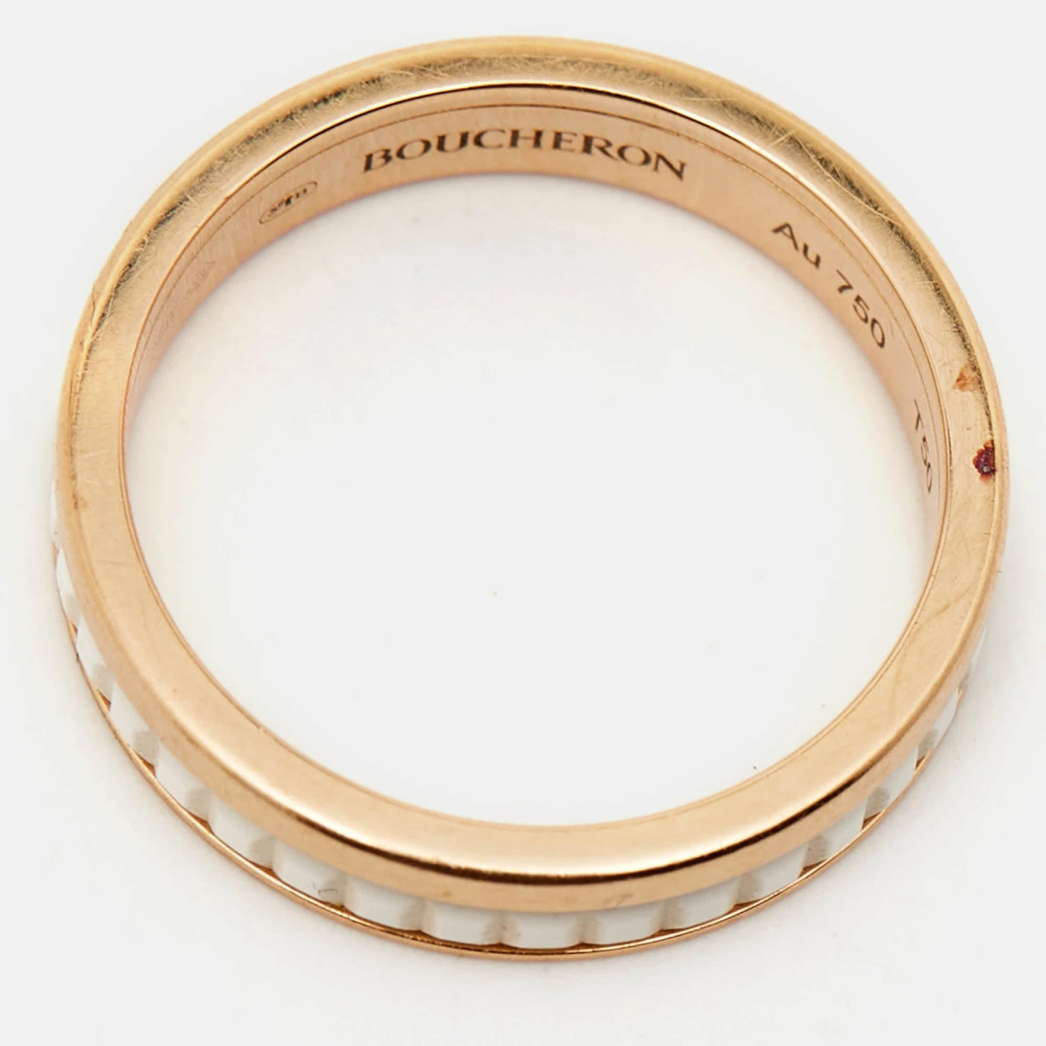 The Luxury Closet BOUCHERON Quatre White Edition Ceramic 18k Rose Gold Ring Size 50 7 The Luxury Closet BOUCHERON Quatre White Edition Ceramic 18k Rose Gold Ring Size 50 - Image 5