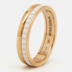 The Luxury Closet BOUCHERON Quatre White Edition Ceramic 18k Rose Gold Ring Size 50 13 The Luxury Closet BOUCHERON Quatre White Edition Ceramic 18k Rose Gold Ring Size 50 -Best Jewelry Store luxury women boucheron used fine jewelry p1005238 006