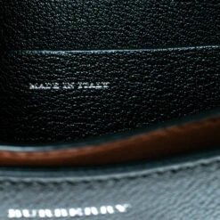 The Luxury Closet Burberry Brown/Black Leather Small D-Ring Shoulder Bag -Best Jewelry Store luxury women burberry used handbags p489227 006