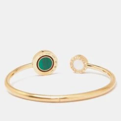 The Luxury Closet BVLGARI Multi Gemstone 18k Rose Gold Bracelet S -Best Jewelry Store luxury women bvlgari used fine jewelry p975701 002