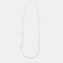 The Luxury Closet Cartier Juste Un Clou Diamonds 18k Rose Gold 6 Motif Long Necklace
