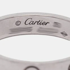 The Luxury Closet CARTIER Love 18k White Gold Wedding Band Ring Size 53 -Best Jewelry Store luxury women cartier used fine jewelry p865922 005