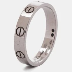 The Luxury Closet CARTIER Love 18k White Gold Wedding Band Ring Size 53