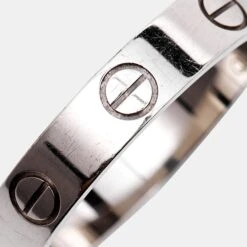 The Luxury Closet CARTIER Love 18k White Gold Wedding Band Ring Size 53 -Best Jewelry Store luxury women cartier used fine jewelry p865922 009