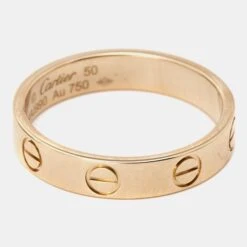 The Luxury Closet CARTIER Love 18k Rose Gold Ring Size 50 -Best Jewelry Store luxury women cartier used fine jewelry p967542 008