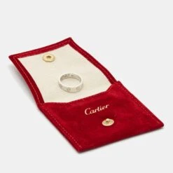 The Luxury Closet CARTIER Love 1 Diamond 18K White Gold Narrow Wedding Band Ring Size 49 15 The Luxury Closet CARTIER Love 1 Diamond 18K White Gold Narrow Wedding Band Ring Size 49 -Best Jewelry Store luxury women cartier used fine jewelry p976086 001