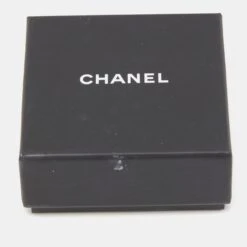 The Luxury Closet CHANEL Logo Crytsals Gold Tone Hair Clips -Best Jewelry Store luxury women chanel used accessories p991474 004