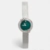 The Luxury Closet CHAUMET Green Stainless Steel Diamond Hortensia Eden W83880-001 Women's Wristwatch 22 Mm