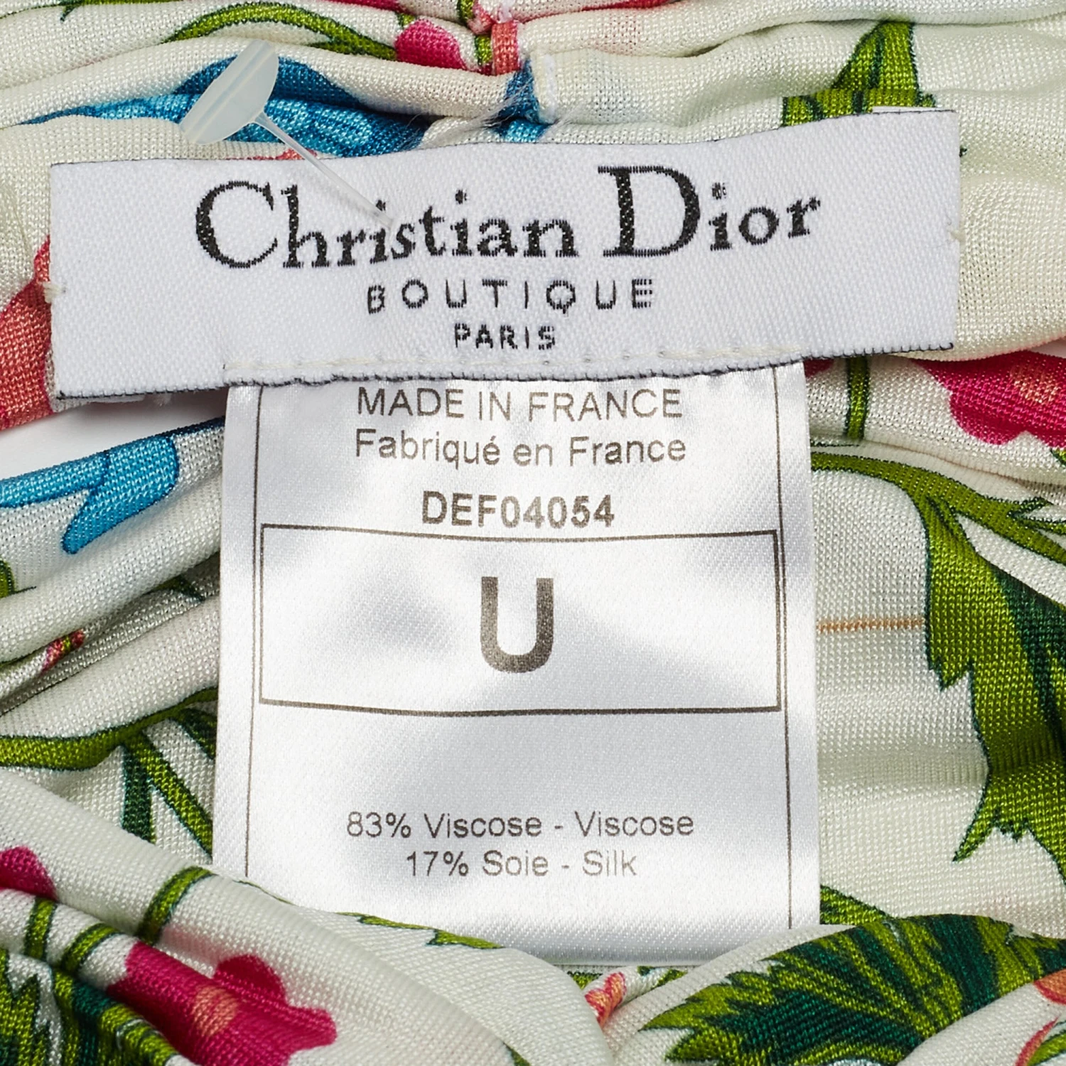 The Luxury Closet DIOR Vintage Floral Print Silk Blend Head Band One Size 7 The Luxury Closet DIOR Vintage Floral Print Silk Blend Head Band One Size - Image 5