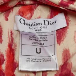 The Luxury Closet DIOR Vintage Beige/Pink Leopard Print Nylon Head Band One Size -Best Jewelry Store luxury women dior used accessories p892037 006