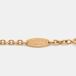The Luxury Closet DIOR Large Rose Couture Diamond 18k Rose Gold Necklace -Best Jewelry Store luxury women dior used fine jewelry p969062 004