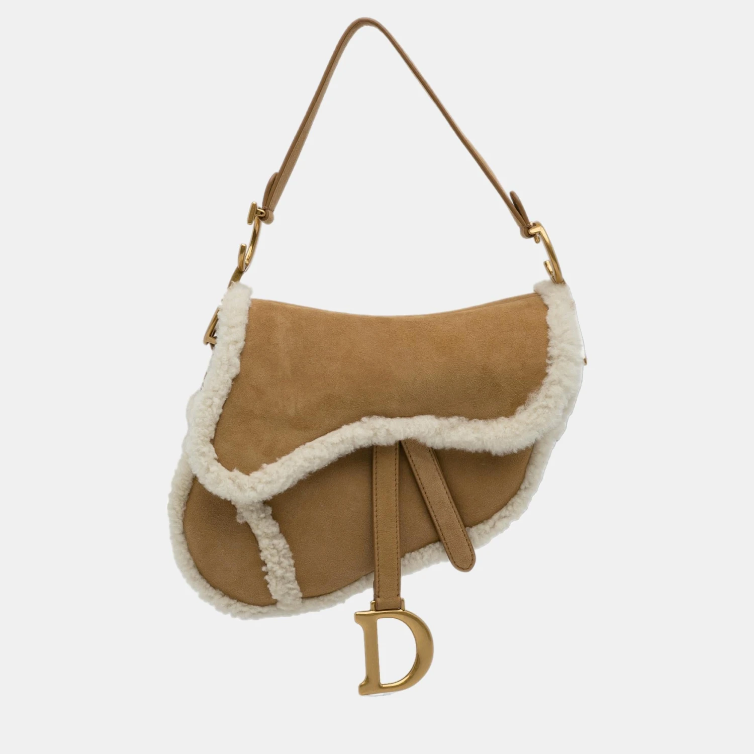 The Luxury Closet DIOR Brown Shearling Saddle Bag 3 The Luxury Closet DIOR Brown Shearling Saddle Bag