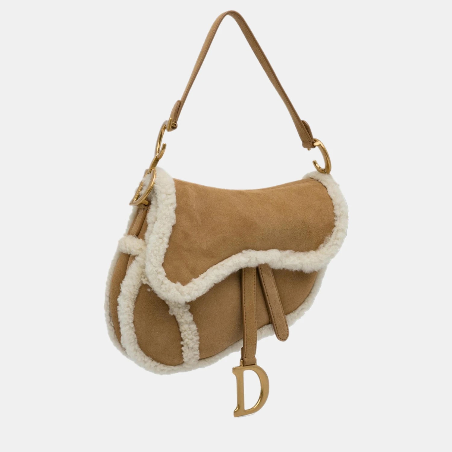 The Luxury Closet DIOR Brown Shearling Saddle Bag 4 The Luxury Closet DIOR Brown Shearling Saddle Bag - Image 2