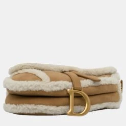 The Luxury Closet DIOR Brown Shearling Saddle Bag 13 The Luxury Closet DIOR Brown Shearling Saddle Bag -Best Jewelry Store luxury women dior used handbags p899091 006