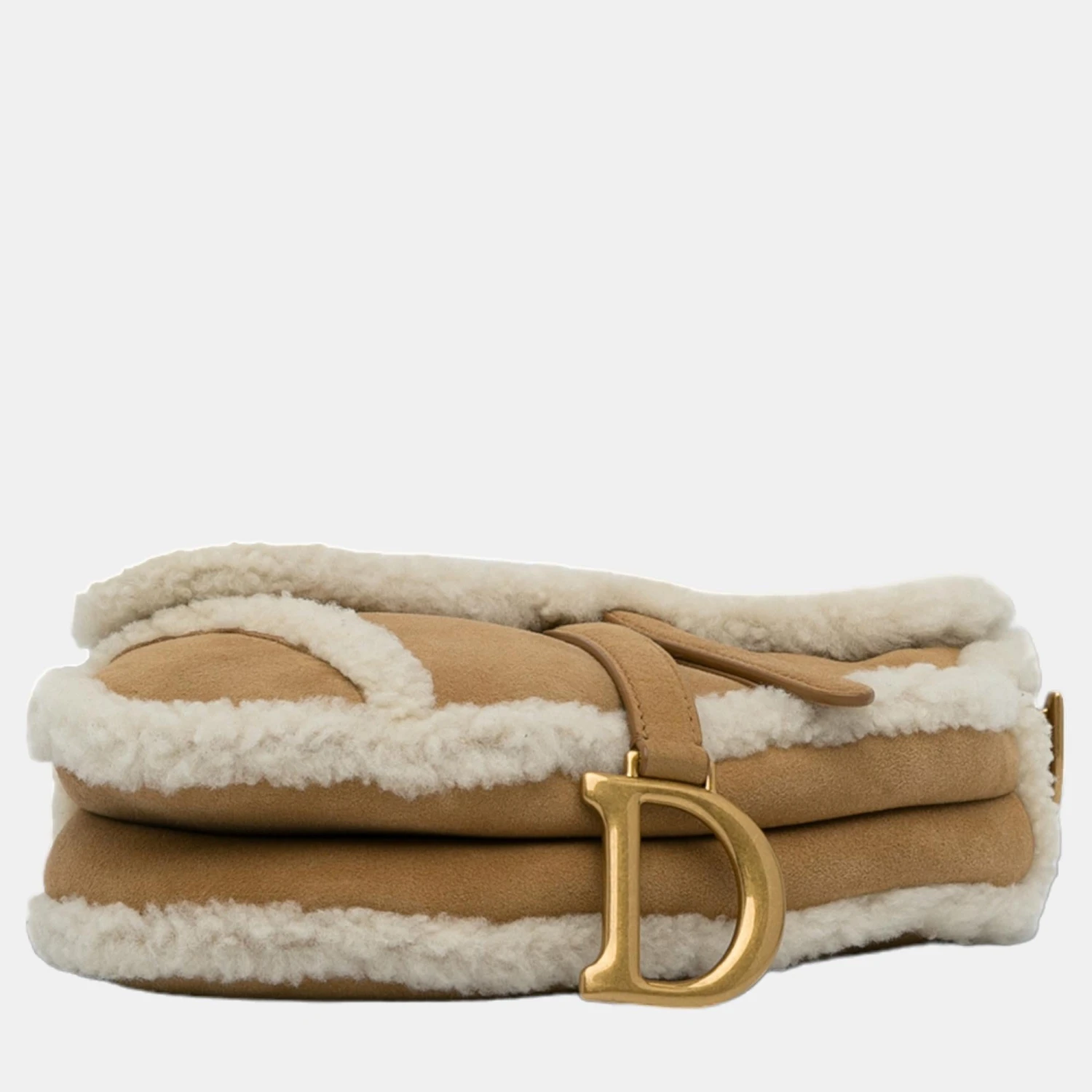 The Luxury Closet DIOR Brown Shearling Saddle Bag 6 The Luxury Closet DIOR Brown Shearling Saddle Bag - Image 4