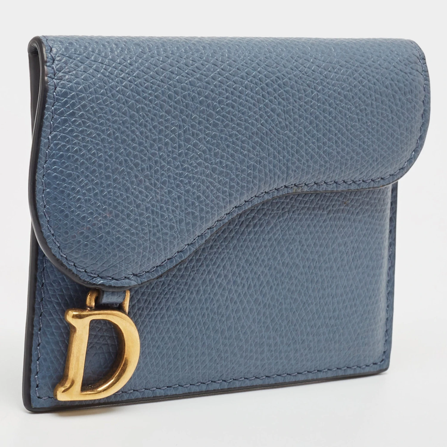 The Luxury Closet DIOR Light Blue Leather Saddle Card Holder 5 The Luxury Closet DIOR Light Blue Leather Saddle Card Holder - Image 3