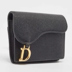The Luxury Closet DIOR Black Leather Saddle Flap Card Case 12 The Luxury Closet DIOR Black Leather Saddle Flap Card Case -Best Jewelry Store luxury women dior used handbags p960313 006