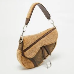 The Luxury Closet DIOR Beige/Brown Shearling And Leather Saddle Bag 12 The Luxury Closet DIOR Beige/Brown Shearling And Leather Saddle Bag -Best Jewelry Store luxury women dior used handbags p970496 003