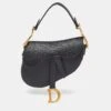 The Luxury Closet DIOR Black Leather Mini Saddle Bag -Best Jewelry Store luxury women dior used handbags p975319 009