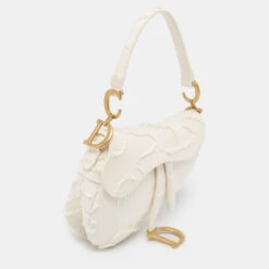 The Luxury Closet DIOR Off White Canvas Camouflage Saddle Bag -Best Jewelry Store luxury women dior used handbags p986449 1716960062 009