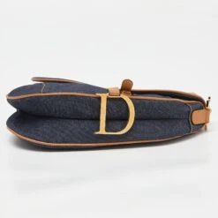 The Luxury Closet DIOR Blue/brown Denim And Leather Saddle Bag 15 The Luxury Closet DIOR Blue/brown Denim And Leather Saddle Bag -Best Jewelry Store luxury women dior used handbags p988325 008