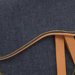 The Luxury Closet DIOR Blue/brown Denim And Leather Saddle Bag 14 The Luxury Closet DIOR Blue/brown Denim And Leather Saddle Bag -Best Jewelry Store luxury women dior used handbags p988325 012
