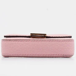 The Luxury Closet FENDI Pink Leather Nano Baguette Charm Bag -Best Jewelry Store luxury women fendi used handbags p1004112 011