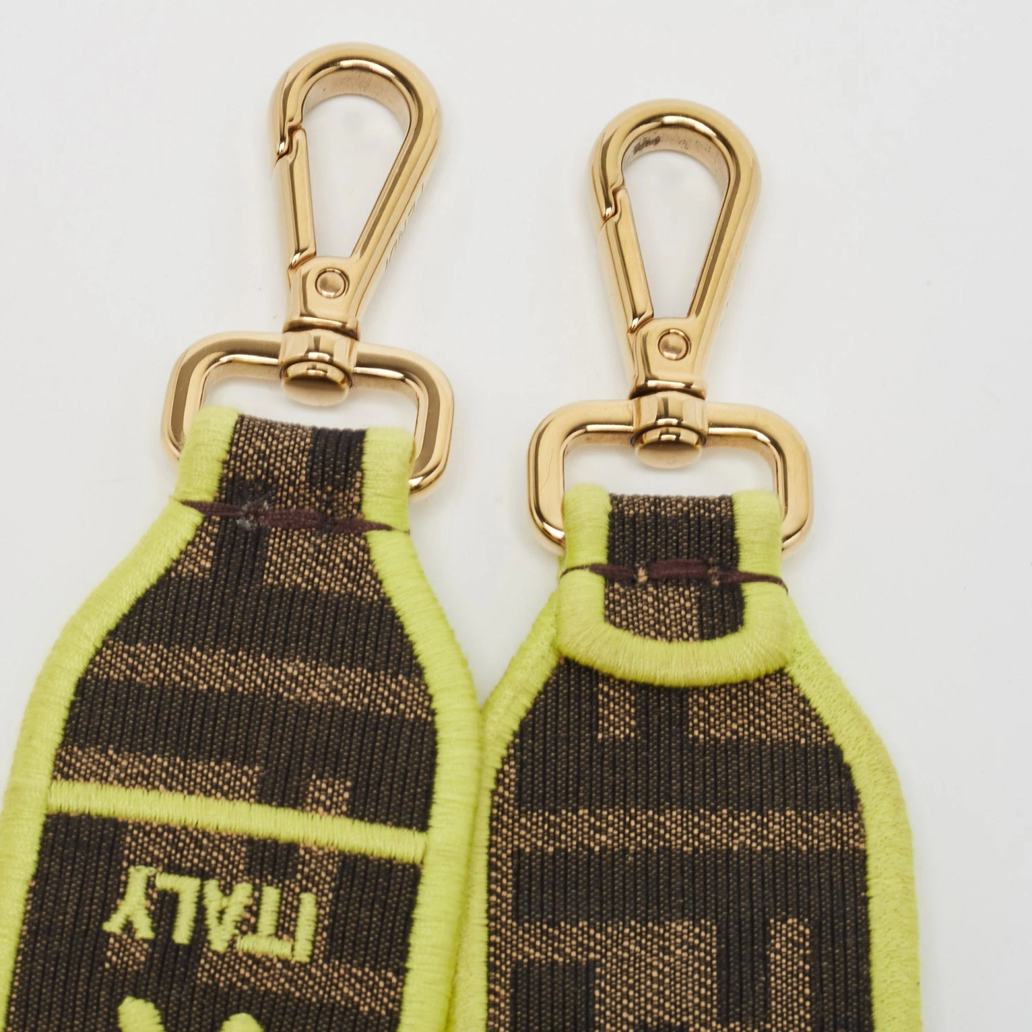 The Luxury Closet FENDI Neon Green/Tobacco Zucca Canvas Baguette Shoulder Bag 10 The Luxury Closet FENDI Neon Green/Tobacco Zucca Canvas Baguette Shoulder Bag - Image 8