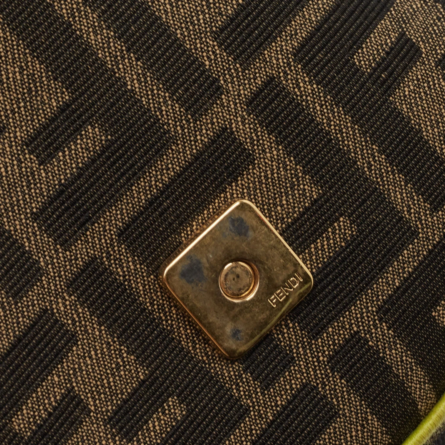 The Luxury Closet FENDI Neon Green/Tobacco Zucca Canvas Baguette Shoulder Bag 9 The Luxury Closet FENDI Neon Green/Tobacco Zucca Canvas Baguette Shoulder Bag - Image 7